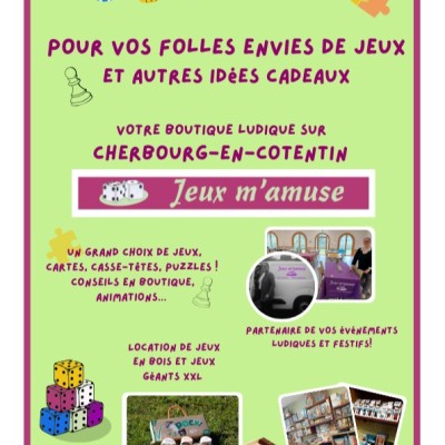Découvrez la boutique "Jeux m'amuse"